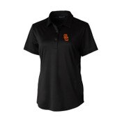USC Trojans Women's Black SC Interlock Prospect Eco Textured Stretch Recycled Polo